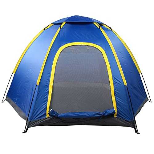 SUNGOOYUE Waterproof Camping Tent, 210D Oxford Cloth Windproof Fiber Glass Heavy Duty Large Space Camping Picnic Tent Beach Sun Shelter