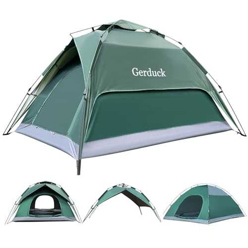 Gerduck 3in1 Multifunctional Instant PopUp Camping Tent 2/4/6 Person Family Portable Tents for Camping,Beach,Picnic,Backyard,Waterproof,Anti-UV,Easy Setup in 10Seconds