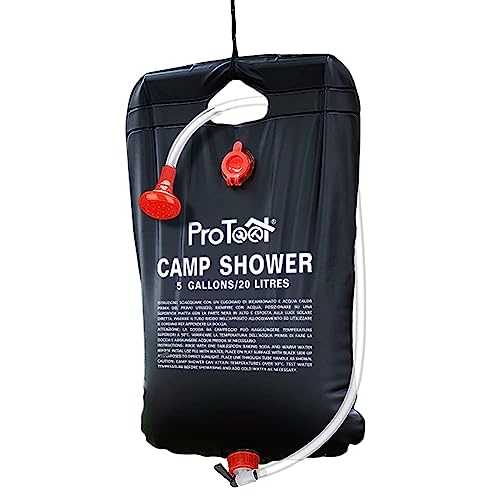 Camping Solar Shower Bag, 20L/40L Solar Heating Camping Bag Maxi, Portable Shower with Removable Tube and Shower Head for Camping, Hiking Hiking Hiking Outdoor Activities
