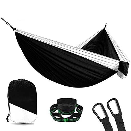 ETZRYSYB Hammock Outdoor 1-2 Person Portable Outdoor Camping Hammock with Mosquito Net High Strength Parachute Fabric Hanging Bed Sleeping Swing(Green)