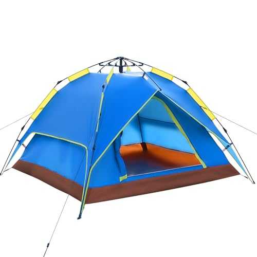 Tents for Camping Instant Pop Up Tents,3 Person Easy Setup Tent Automatic Camping Tent with Removable Outer as Sun Shelter,Waterproof &Windproof Family Tents for Camping Outdoor Picnics Backyard