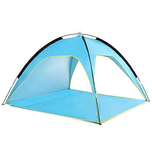 Easy Setup Beach Tent, Lightweight Beach Canopy Anti - U V Canopy Sun Shelter Portable Shade Tents for Outdoor Camping Fishing