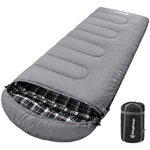 KingCamp OASIS Sleeping Bag, 3 Season Warm Comfort Lightweight Portable Envelope Sleeping Bag With Hood, for Indoor & Outdoors Camping, Hiking