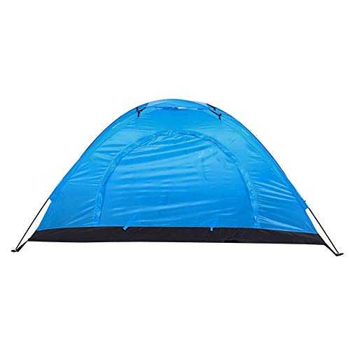 Luqeeg Waterproof Single Person Tent, Round Door Skylight Design, 3 Color Options, Suitable for Camping Climbing Fishing, Ventilation and Sun Protection, with Fiberglass Rod, Oxford