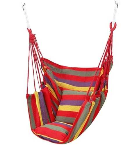 Swinging Hammock 39.4 * 51.2 In Single Portable Hammocks Easy Assembly Lightweight Parachute Canvas Hammocks For Indoor Travel Tree Hammocks (Color : B, Size : 39.4 * 51.2 in)