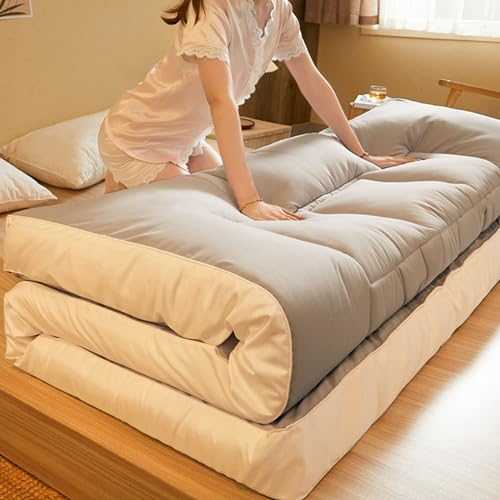 Roll-up student dorm mattress, foldable camping mat, full size guest sleeping mat, single double mattress, adult mattress, queen size mattress