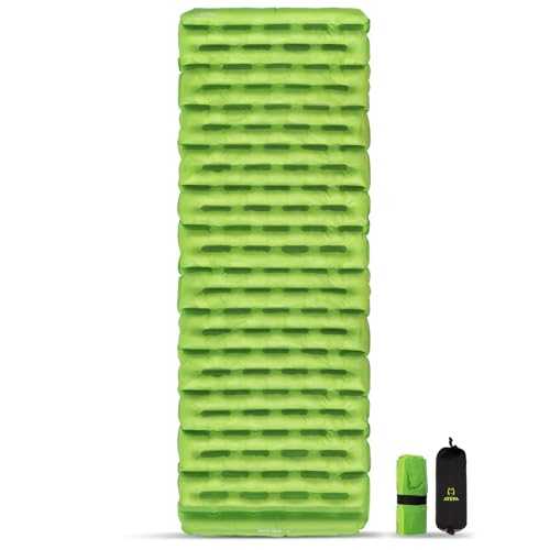 ATEPA Insulated Sleeping Pad 6 R-Value Ultralight Backpacking Sleeping Pad for Hiking Camping (1.54lbs) Inflatable Sleeping Pad for Adults, Compact Thick Camping Mattress Pad