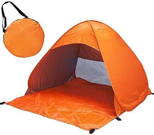 HYGRAD® Instant Pop Up Beach Tent 2-3 Persons Pop Up Outdoor Tent For Camping Hiking Picnic UV Sun Protection Open Tent With Portable Carry Bag (Orange)