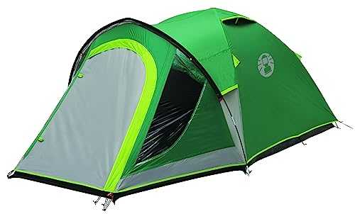 Coleman Tent Kobuk Valley 4, 4 man tent BlackOut Bedroom Technology, Festival Essential, 1 bedroom Family Dome Tent, 100% waterproof Camping Tent sewn in groundsheet