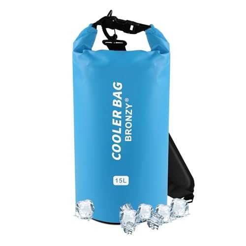 BRONZY Soft Cooler Bag 10L 15L 20Liter Portable Ice Chest Box Collapsible Backpack Cooler, Insulated,Waterproof,Leakproof Cooler Bag,48+ Hours Cooling for Camping,Picnic,Hiking,Beach,Lunch
