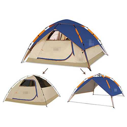 Tent automatic tent outdoor camping camping thickened anti-storm rain double rainproof field tent Gazebo sunscreen shed pop-up large camping tent cabin beach tent quick installation waterproo