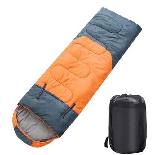 Sleeping Bag 4 Seasons Adults & Kids for Camping Hiking Trips Warm Cool Weather,Lightweight and Waterproof with Compression Bag,Indoors Outdoors Activities