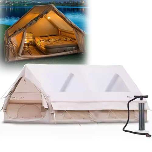Inflatable Camping Tent With Extra Large Panoramic Sunroof, 6-8 Persons Air Tents House - Easy Set Up 4 Season Family Cabin Tents for Outdoor, Picnic, Camping