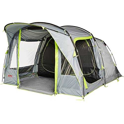 Coleman tent Vail 4/6, family tent for 4/6 persons, large camping tent with 2/3 extra-large sleeping compartments and vestibule, quick to set up, waterproof HH 4,000 mm