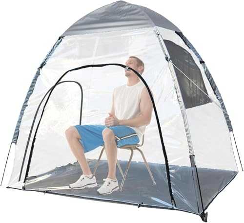 MYVVKIA Portable sports tent, PVC instant camping tent, all weather shelter tent, waterproof rain tent shelter, weather pod, clear tent for watching sporting events, camping, hik