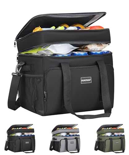 Hulongo Insulated Soft Cooler Bag, Large Ice Coolers Soft Sided Ice Chest for Beach, Collapsible and Portable