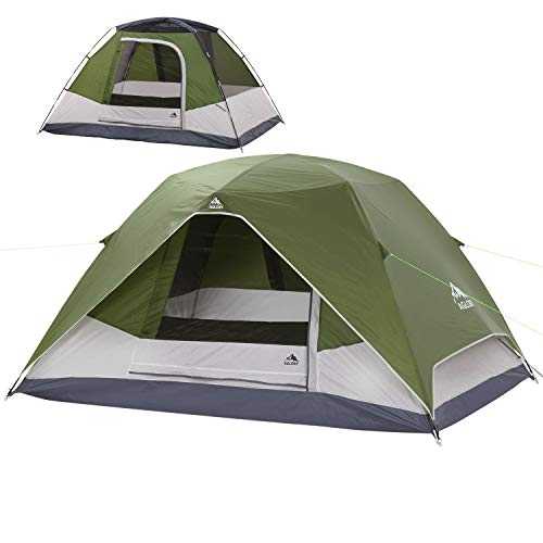 Camping Tent 4 Person Dome Tent 9’X7’X55'' Waterproof Easy Setup Family Tent for Outdoor Camping Hiking & Traveling