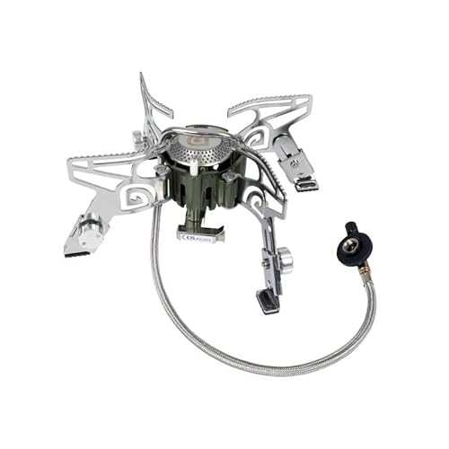 Trakker Armolife CG4 Stove, Carp Fishing Stove, Powerful 3500W, Height Adjustable Legs, Wide Pan Supports, Oversized Pre-Heat Tube, Electronic Ignition, Nylon Carry Bag, Weight 600g, Code 211105.