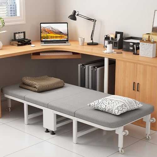WXQZHF Folding bed Portable Folding Bed with 6 Adjustable Gears Heavy Duty Camping Cot for Travel Outdoor Home and Office Easily Supports 250KG 190x95cm