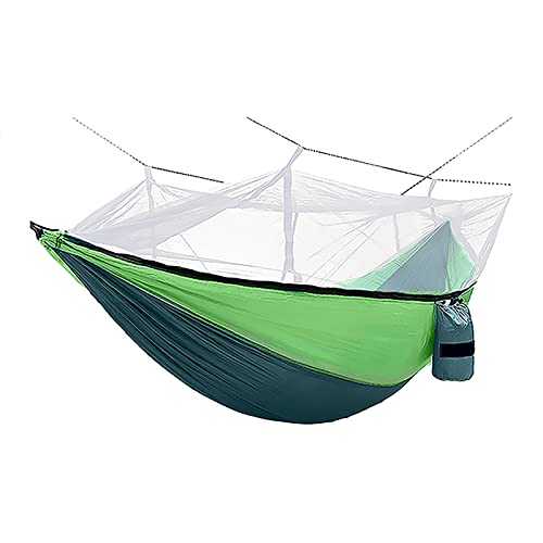 KRXSOBNV, Outdoor with Net, Camping 2 People - 300 kg, Ultralight Travel 260 x 140 cm, Set with 2 Carabiners for Beach, Travel, Trekking,Hammock