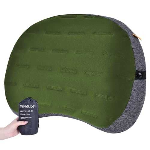 TREKOLOGY Camping Pillow - Premium Inflatable Pillow for Camping, Beach, and Travel - Ultimate Comfort for Adults - ALUFT PLUS