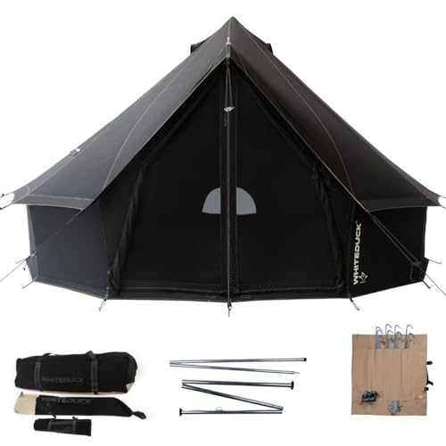 WHITEDUCK Regatta Canvas Bell Tent - w/StoveJack, Waterproof, 4 Season Luxury Camping and Glamping Yurt Tent Outdoor