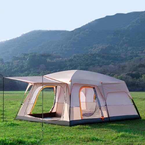 Customize what you need Camping Tents 8-12 Person Family Cabin Tent with 2 Room Weatherproof Instant Cabin Shelter with Rainfly & Carry Bag for Backpacking Hiking Car Traveling