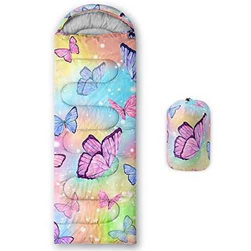 HOSIMA Sleeping Bags, Cold Weather Mummy Sleeping Bag for Girls, Boys, Waterproof, Men for Warm Camping, Hiking, Outdoor, Travel, Hunting, with Compression Bags