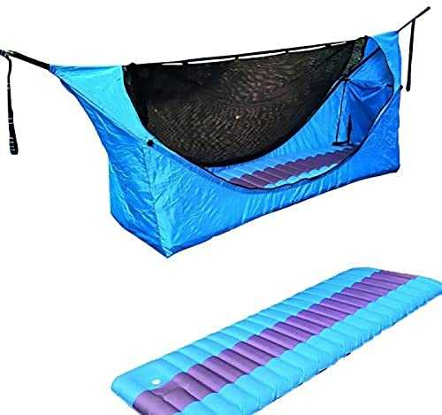Camping Hammock With Mosquito Net And Soft Air Bed Portable Hammock 210T Parachute Nylon For Outdoor Backpacking Hiking Travel