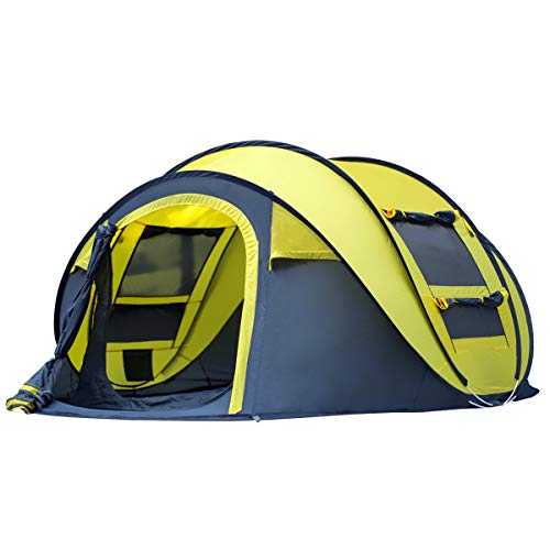 Qisan Automatic Camping Outdoor Pop-up Tent for Waterproof Quick-Opening Tents 4 Person Canopy with Carrying Bag Easy to Set up