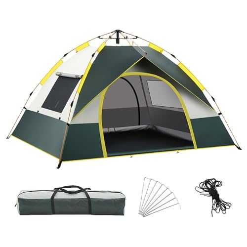 Pop Up Tents For Camping, 2-3 Person Family Tent UV Protection, Waterproof 2 Doors Tent For Men, Women, Teens, Camping Accessories For Backyard, Yard, Garden