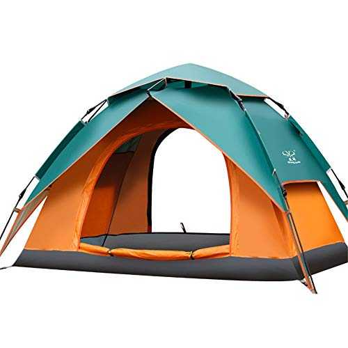 AASSDOO Family Tent Outdoor Tent Double Door Automatic Fit 2-3 Person 3 Season Lightweight Waterproof Tent Family Sports Mountaineering Hiking Traveling Outdoor Tent