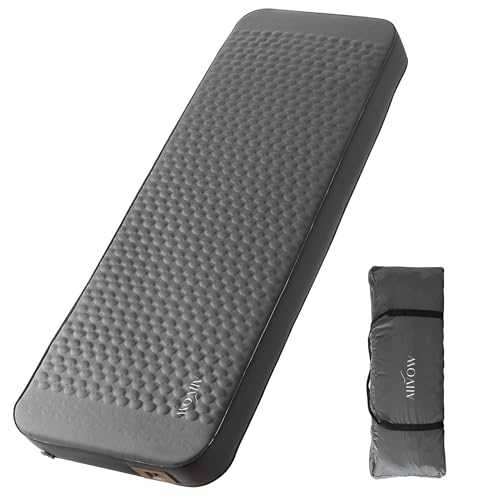 Aiivow 4" Extra-Thick Self Inflating Sleeping Pad for Camping with Electric Pump, Ultralight Memory Foam Camping Mattress，Portable 9.5 R-Value Camping Pad Sleeping Mat for Tent, Car, Cot, Grey