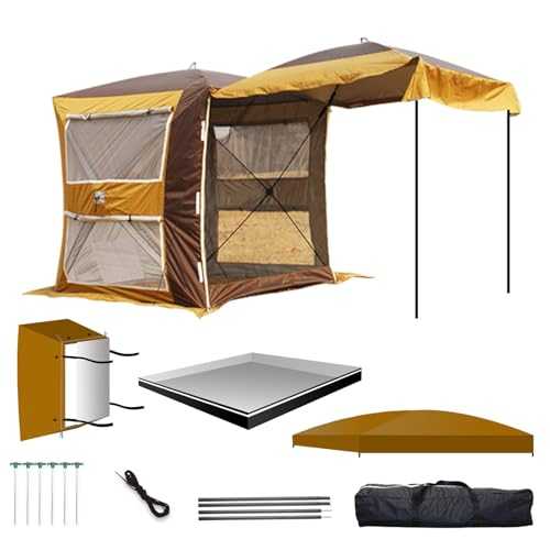 DLLDLGG Car Tent of Camping,tailgate Tent,SUV Tent with Awning, Easy Set-up SUV Camping Tent, Dual-Use Car Tent for 4 Person with Car Roof Canopy,6 X 6 X 7ft