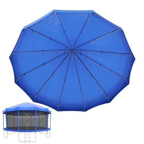 MRKU Trampoline Canopy Tent Shade Cover With Frame for 8ft Trampolines - Outdoor Sports Sun Shade Top Cover Roof,Sunshade,Rain and Snow Accessories
