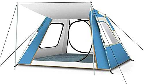 Camping tent Tent,Camping Waterproof pop-up Family Camping rain-ProofPortable Even Cabin Color:Blue,Size:240x240x155cm