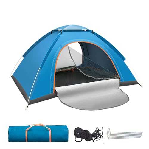 Outdoor Pop-up Tent, Pop-up Shelter for Families, Waterproof, Windproof, Sun Protection, Easy to Assemble with Bag for 2 People, Fishing, Hiking, Travel