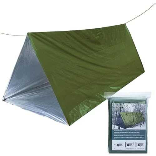 Life Tent, Tube Tent Survival Shelter, 2 Person Outdoor Camping Tent - Lightweight Windproof Waterproof Tarpaulin Sleeping Bag Thermal Bag Blanket for Outdoor Activities
