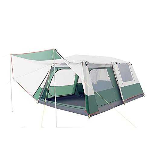 Outdoor camping barbecue tent, two rooms and one living room, multi-person vinyl sunscreen, tents for 8-12 people