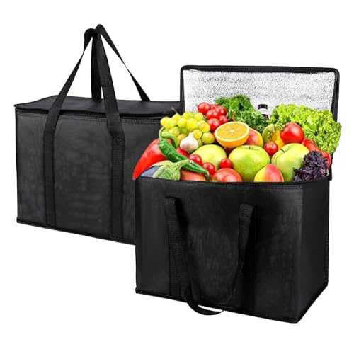 Cool Bag Foldable - 30L Cooler Bag, Large Thermal Food Delivery Bag, Insulated Picnic Lunch Bag, Cooling Bag for Camping BBQ Shopping Fishing Family Outdoor Activities