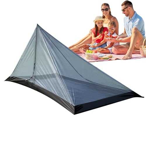 Mesh Tent For Outdoors - 2 Persons Camping Shelter Net - Portable Lightweight Finest Holes Camping Tent Net With Zipper For Hiking, Backpacking, Patio Use, Camping Bed