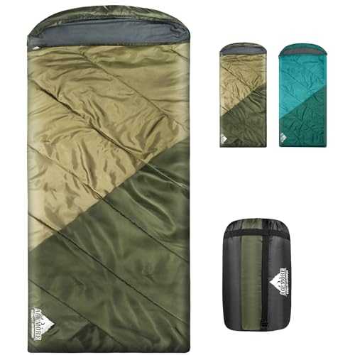 AGEMORE Camping Sleeping Bag, Double and Single Size, Lightweight Sleeping Bag for Adults Kids, Warm & Cold Weather Sleeping Bag for Camping, Backpacking Or Traveling