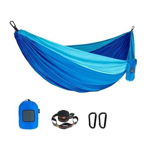 Camping Hammock Outdoor Camping Accessories Portable Nylon Parachute Fabric Single and Double Size Outdoor Camping Hiking Garden Hammock