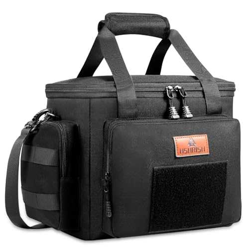 Lunch Bag for Men, Tactical Cooler Bag, Reusable Waterproof Leakproof Insulated Lunch Box for Adults Men Work Picnic Outdoor Hiking Day trips Camping, 13L Black HSHRISH