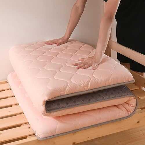 Japanese Thicken Foldable Floor Mattress Skin Friendly Sofa Bed Mat Roll Up Sleeping Futon Mattress Breathable Floor Lounger Guest Bed for Camping Couch Double Size 100 x 200cm