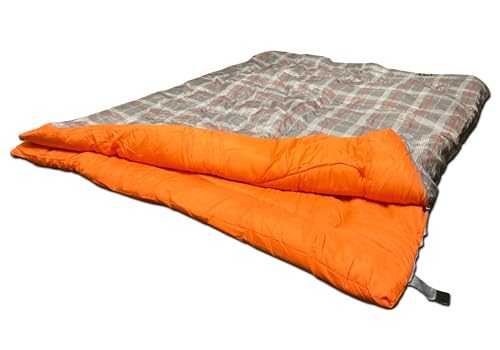 OLPRO Hush Pattern Double Sleeping Bag 300gsm fill 190 x 75cm cosy double duvet two single sleeping bags zipped together