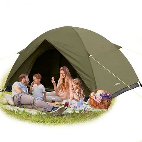 JAICOM Tent, 2-4 Man Tents for Camping, 4 Seasons Waterproof & Windproof Dome Tent, Ultralight, Easy Setup for Outdoor, Backpacking, Hiking, Camping, Garden
