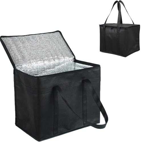Large Cooler Bag 30L,Waterproof Cooling Bag Black Ideal for Travel, Camping, Picnics, BBQ