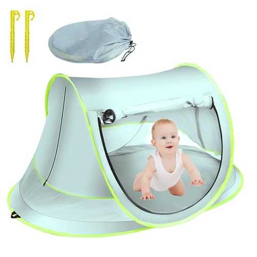 Pop Up Tents for Children, Kids Foldable Play Tent for Indoor Outdoor, Kids Play Tent, Lightweight Waterproof Baby Sun Shelter Tent with Ground Nails for Family Garden Camping Fishing Picnic (Blue)