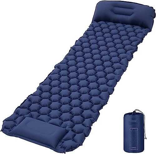 ILWHE Camping Sleeping Mat for Outdoor Ultralight Camping Inflatable Air Mattress Waterproof for Camping Trekking and Backpacking